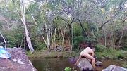 MARCOSNINFO15 AND ANOTHER MAN WILD ACTION AT WATERFALL
