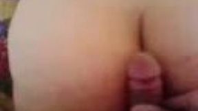 Dangling my cock all over my fat Iraqi wife's big ass and tits