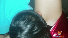 regresando caliente de una fiesta con mi esposo se me antoja tener sexo con el chofer uber