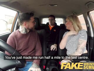 Fake Driving School 2 students have hot backseat sex when instructor leaves