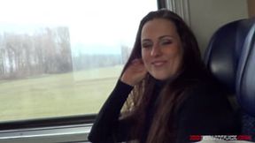 Sexy porn star enjoy hard dick during her travel to see friends