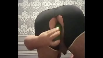 Appreciate the depth of my anal with this huge cucumber!