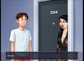 Honeymoon phase with a hot girlfriend in animated saga game