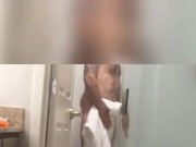 Sexiest man in work at fitness room came back to my place and took shower