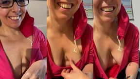 oh la fameuse video exib dans une salle d’attente je m’amuse a presser mes...