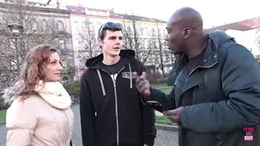 Their sightseeing adventure leads them to a black man and his huge shaft