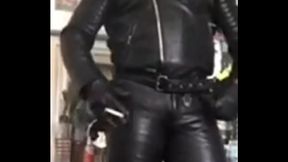 Sexy Leather Black Leather Muscle Big Butt Smoking Scene Preview
