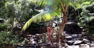 Having sex in a waterfall.