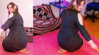 Cute Ginger Rips Long Farts Barefoot into a Silk Dress