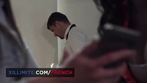 Office Fantasy: Two Lingerie-Clad Secretaries Share a Steamy Encounter with One Lucky Guy