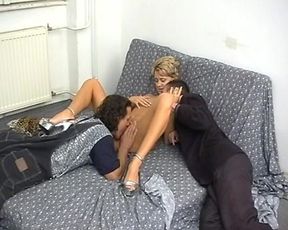 German Amateur Teen Threesome FMM Babe Blonde