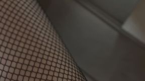 Black Fishnet Stockings on My Legs – your weakness
