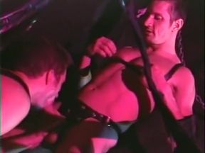 Incredible male pornstars Brad Eriksen, Dallas Taylor and Max Stone in amazing leather, domination homo adult clip