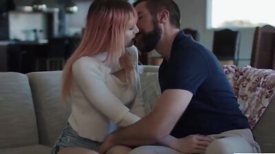 Pink haired Trans Woman rimjob and analed by horny stepdad