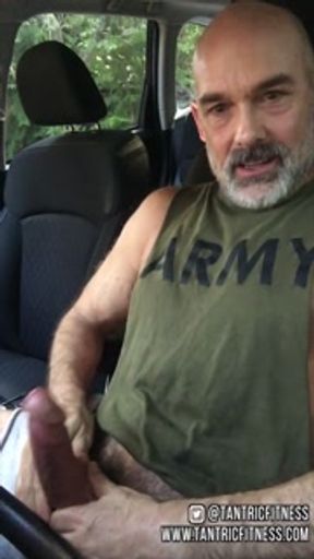 Dad Jacks Off in Car at Cruise Park