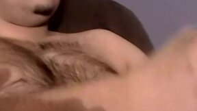 Chubby amateur wanks his cock and gets help from mature gay