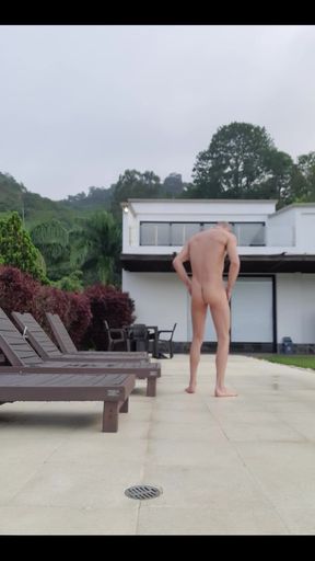Nude by the Pool