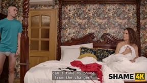 Cheating slut gets fucked hard at her friend's party after being seduced