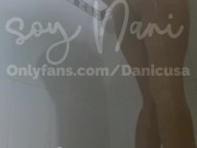 busty Latina takes a hot shower and rubs her pussy - Nani