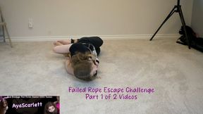 Aya Scarlett - Part 1 - Failed Rope Escape Challenge