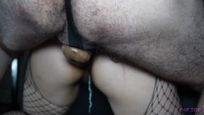 Student GF gives a messy blowjob then gets an ass fuck with my cock and strapon