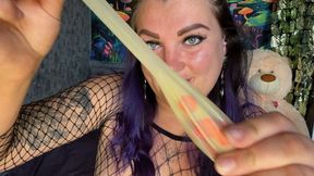 looner girl in sexy fishnet b2p balloons