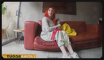 Redhead Latina Rocked in Hardcore Lingerie Casting