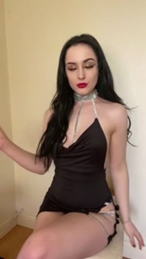 Hot British goth smoking