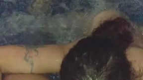 Oral sex jacuzzi scene
