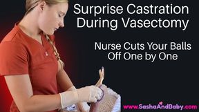 Surprise Castration During Vasectomy - Crazy Nurse Costs Your Balls Off - Latex Gloves - Glove Fetish - CBT - Penectomy is Next - Surgical Gloves - Ballbusting