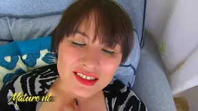 Sizzling Big-Nat-Titted Babe Spreads Her Plump Ass Wide Open