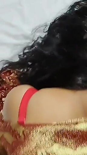 Cute Sexy Hot Wife Sarika Best Indian Doggy Style Sex in Bed with Her Husband