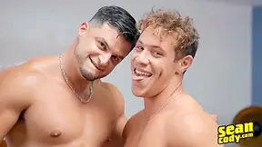 Muscle American Gay Kyle Rushes Gagging With Sean Cody