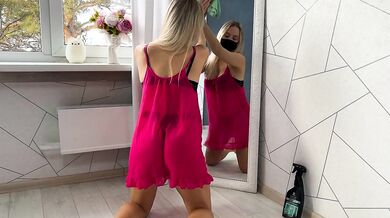 Transparent mirror Cleaning | See Through Try On Haul with Irinis