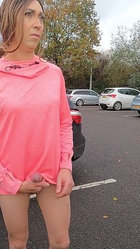 Flashing in a Busy Carpark