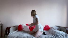 "XIA's Epic Balloon Pop – Intense Burst at Home