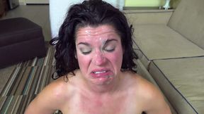 13 cum facials - 43yo wife
