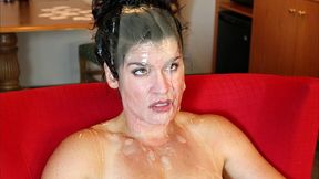 13 cum facials - 43yo wife