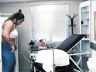 The gynecologist gives me a very thorough scrutiny and leaves my snatch full of milk.