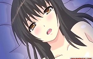 Bondage anime coed poking from behind and creampie