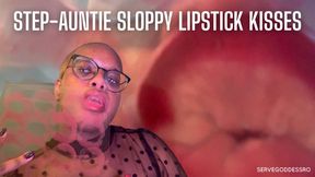 Step-Auntie Sloppy Lipstick Kisses - Royal Ro ebony lips plexiglass kisses hd mp4 1080p