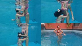 UNDERWATER AIR CONTROL - DOMINA IZABELA PAES AND SLAVE JENNY - PART2