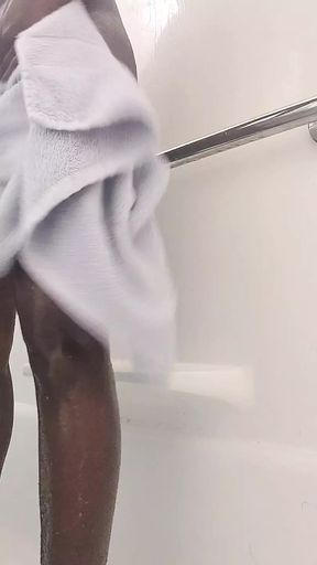 Cumming in the shower