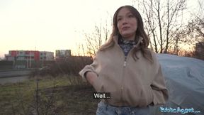 Hot Venezuelan Babe Sucks and Fucks for Cash in Public
