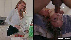 Juicy babe w Nice Ass fucks & and squirts during Rough Sex