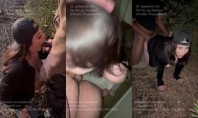 Risky Fun: Cuckold Husband watches HotWife suck and cream on a BBC while hiking. ALMOST CAUGHT!