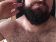 Big alpha horny italian hairy bear licks sweaty armpit