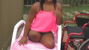 Hot Latina Double Amputee in a Bikini