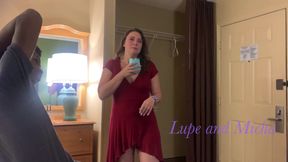 Hotwife Micha gets gangbanged by 3 men while hubby watches sports