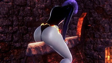 Raven takes a ride on the Wooden Pony BSDM - Titans Porn